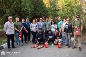 Vernadsky CFU international students learn about fire safety